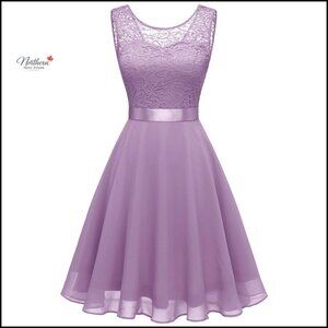 Sequin Lace Cocktail Dress Sleeveless Deep V Back Formal